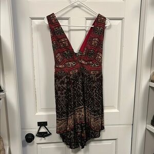 Free People Bohemian Sleeveless Tunic With Corset Back In Excellent Condition